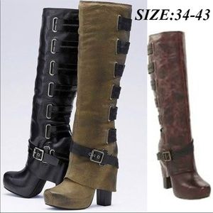 Retro fashion woman boots